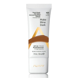 Almay, Smart Shade, Tone-matching, Liquid Foundation, 600, Make Mine Dark, 20 SPF, 30 ml