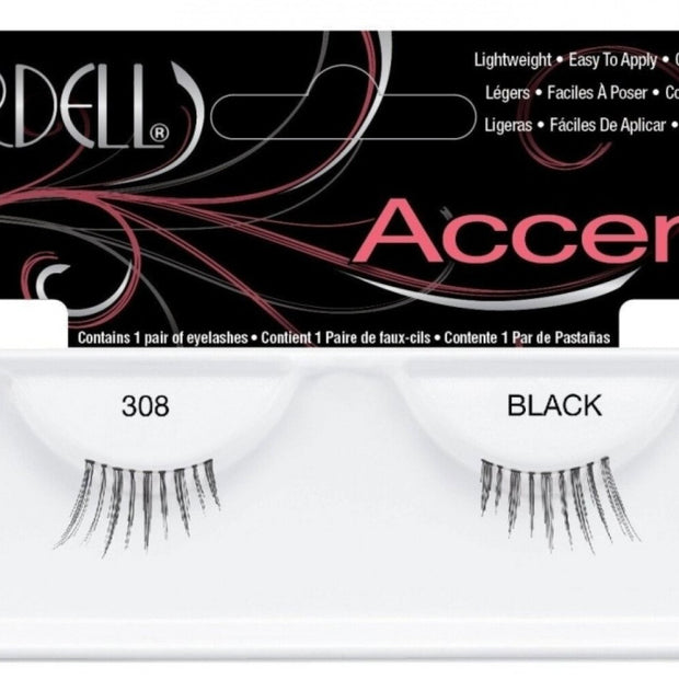 Ardell, Accent, False Eyelashes, 308, Black