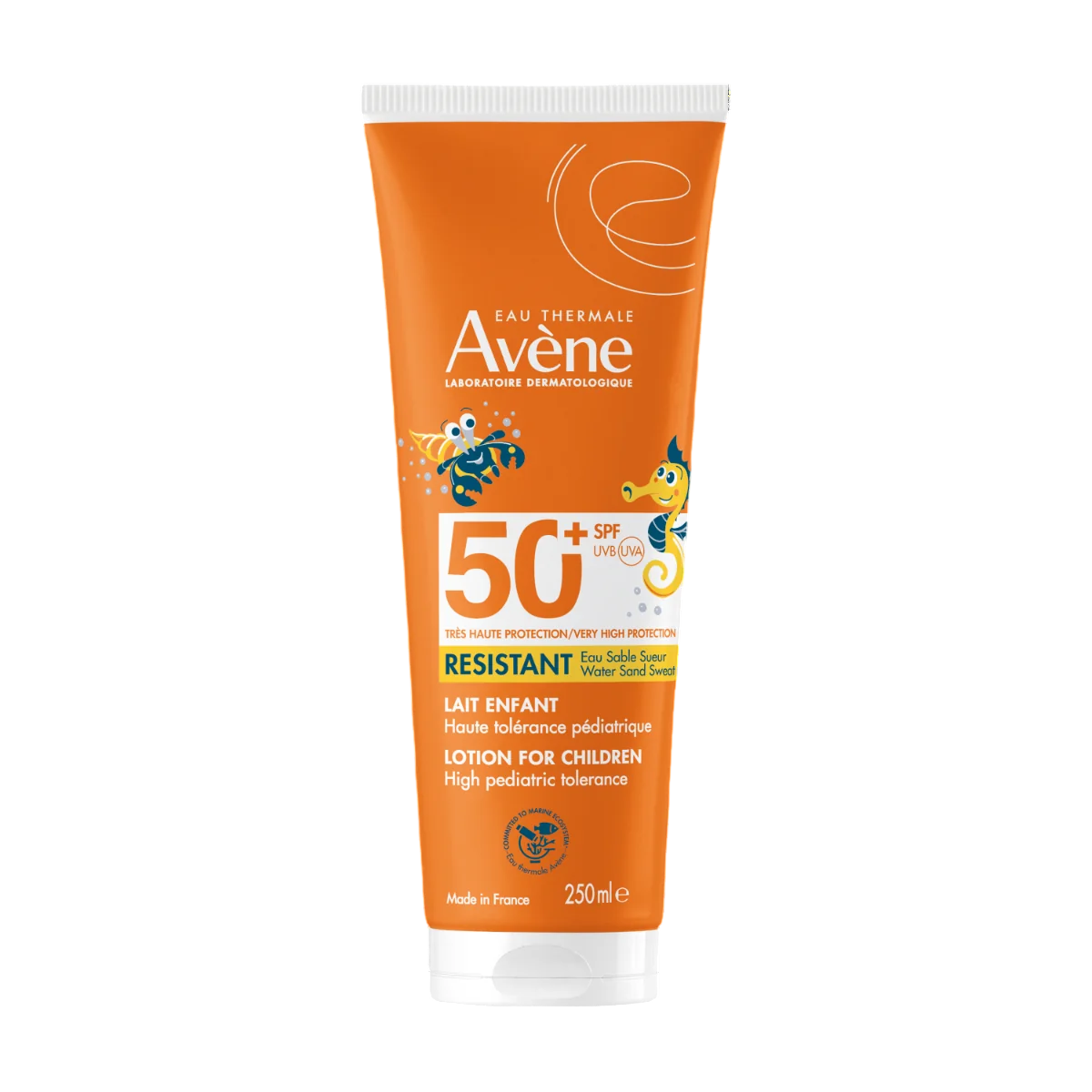 Avene, Sun Care, Water-Resistant, Sunscreen Lotion, SPF 50+, 250 ml