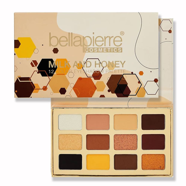 Bellapierre, Milk & Honey, Παλέτα Σκιών, 12 Shades, 25 g