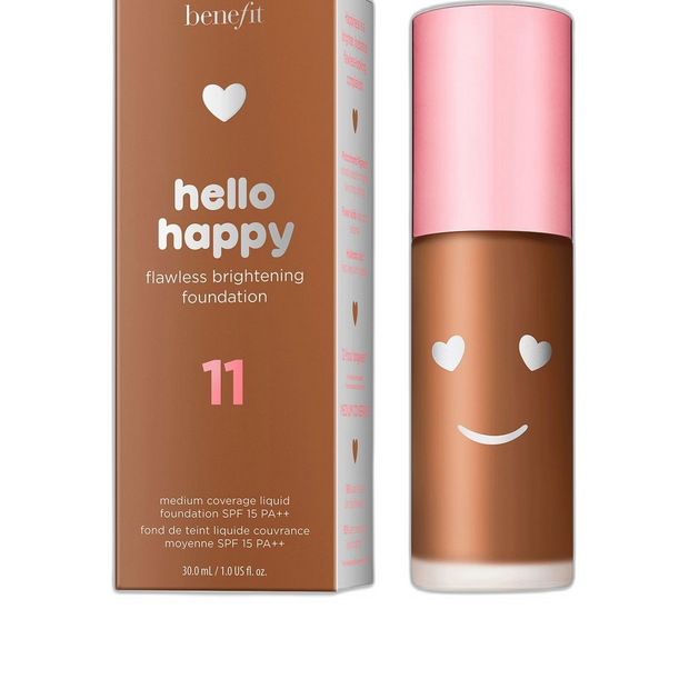 Benefit, Hello Happy, Λαμπερό, Υγρό Foundation, 11, Dark Neutral, SPF 15, 30 ml