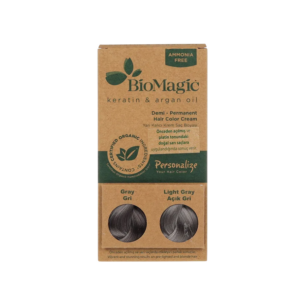 Biomagic, Biomagic, Keratin & Argan Oil, Demi-Μόνιμη Βαφή Μαλλιών, Grey, 250 ml *Tester