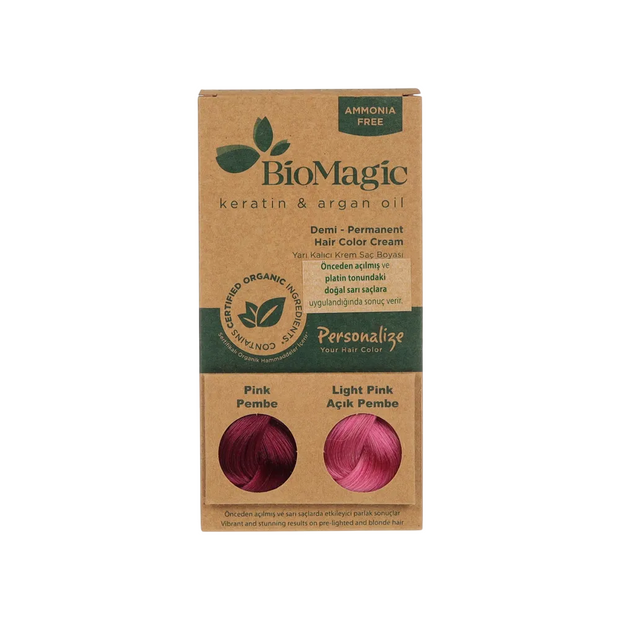 Biomagic, Biomagic, Keratin & Argan Oil, Demi-Μόνιμη Βαφή Μαλλιών, Pink, 250 ml *Tester