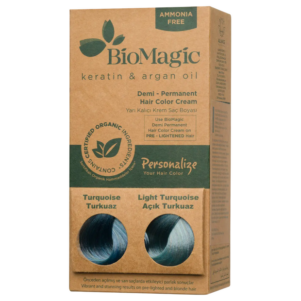 Biomagic, Biomagic, Keratin & Argan Oil, Demi-Μόνιμη Βαφή Μαλλιών, Turquoise, 250 ml *Tester