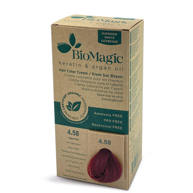 Biomagic, Biomagic, Keratin & Argan Oil, Μόνιμη Βαφή Μαλλιών, 4.58, 250 ml *Tester