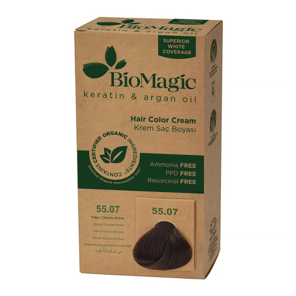 Biomagic, Biomagic, Keratin & Argan Oil, Permanent Hair Dye, 55.07, 250 ml *Tester