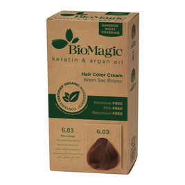 Biomagic, Biomagic, Keratin & Argan Oil, Permanent Hair Dye, 6.03, 250 ml *Tester
