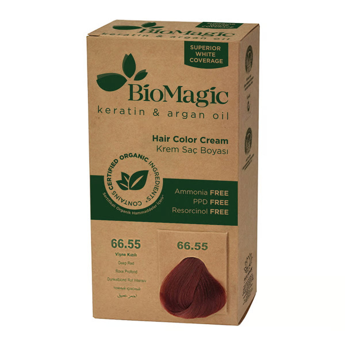 Biomagic, Biomagic, Keratin & Argan Oil, Permanent Hair Dye, 66.55, 250 ml *Tester