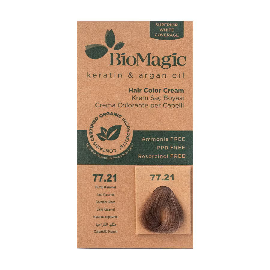 Biomagic, Biomagic, Keratin & Argan Oil, Permanent Hair Dye, 77.21, 250 ml *Tester