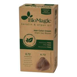 Biomagic, Biomagic, Keratin & Argan Oil, Permanent Hair Dye, 8.72, 250 ml *Tester