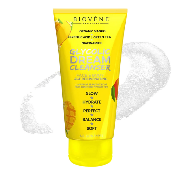 Biovene, Dream Cleanser, Glycolic Acid, Hydration, Glow, Gel Καθαρισμού, Για το Πρόσωπο & Body, 200 ml *Tester