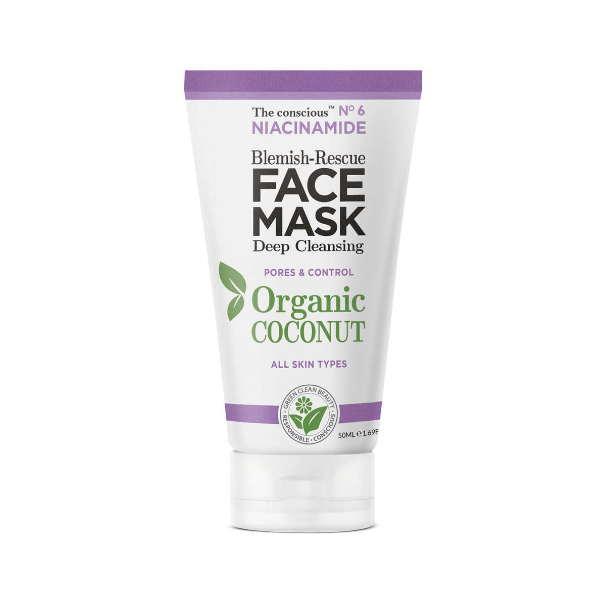 Biovene, The Conscious No.6, Coconut, Pore Καθαρισμού, Μάσκα Σε Μορφή Κρέμας, Για το Πρόσωπο, 50 ml