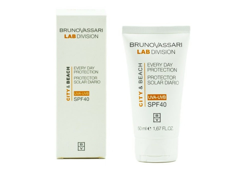 Bruno Vassari, City & Beach, Titanium Dioxide, Ενυδατική, Morning, Κρέμα Προσώπου, SPF 40, 50 ml