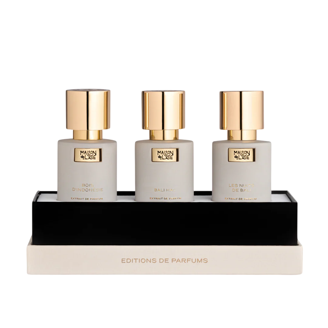 Chapitre 02 Σετ Maison De L'Asie: Bali Ha'i, Extrait De Parfum, Unisex, 15 ml + Bois d'Indonesie, Extrait De Parfum, Unisex, 15 ml + Les Nuits De Bali, Extrait De Parfum, Unisex, 15 ml