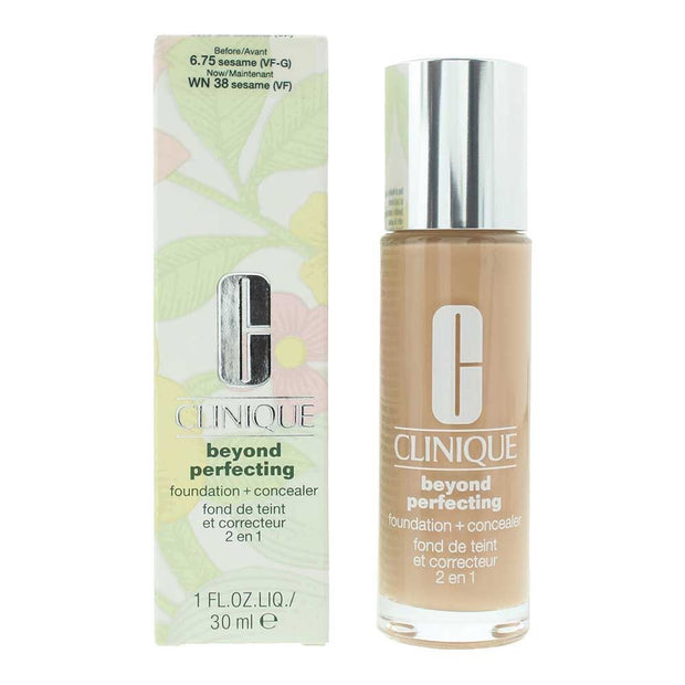 Clinique, Beyond Perfecting, Full Coverage, Υγρό Foundation & Concealer 2-In-1, 38, Sesame, 30 ml