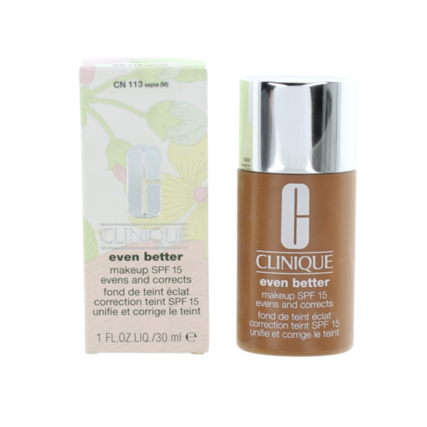 Clinique, Even Better, Paraben-Free, Ενυδατικό, Liquid Foundation, CN 113, Sepia, SPF 15, 30 ml