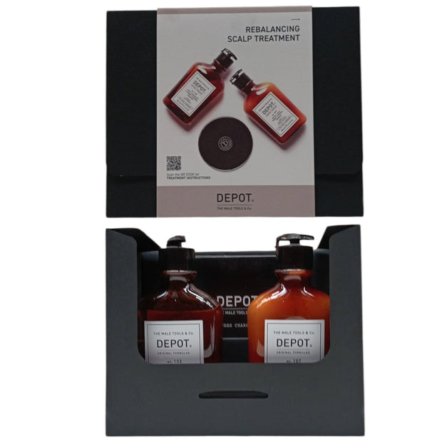 Consumer Kit A Σετ Depot: 100 Hair Καθαρισμού No. 102, Botanical Complex, Σαμπουάν, Κατά της Πιτυρίδας & Sebum Control, 250 ml + 100 Hair Καθαρισμού No. 107, Kaolin, Σαμπουάν, For Regulation Of Excessive Sebum, 250 ml