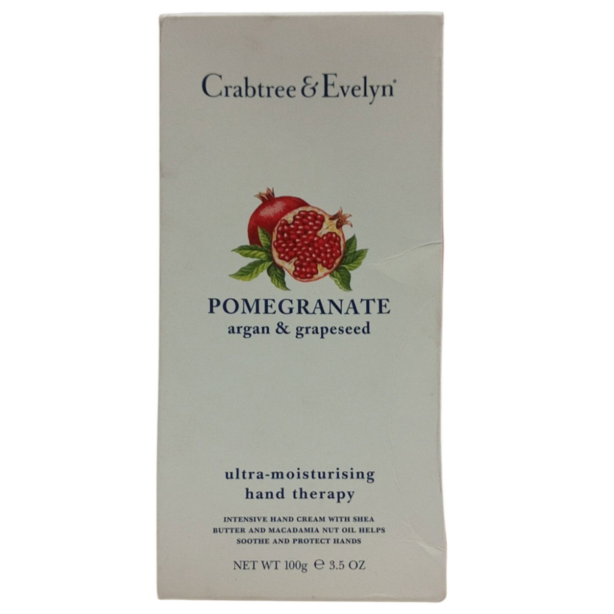 Crabtree & Evelyn, Pomegranate, Argan & Grapeseed, Ultra-Ενυδατική, Κρέμα Χεριών, 100 g *Tester