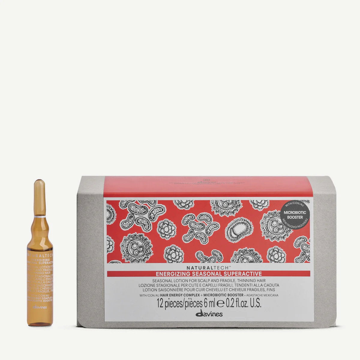 Davines, NaturalTech Τόνωσης Seasonal Superactive, Hair Serum, 12 pcs, 6 ml
