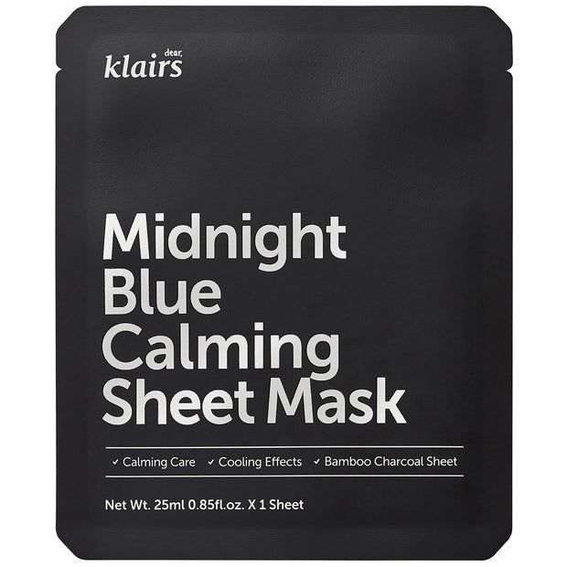 Dear Klairs, Midnight Blue, Καταπραϋντικό & Cooling, Sheet Mask, Για το Πρόσωπο, 25 ml