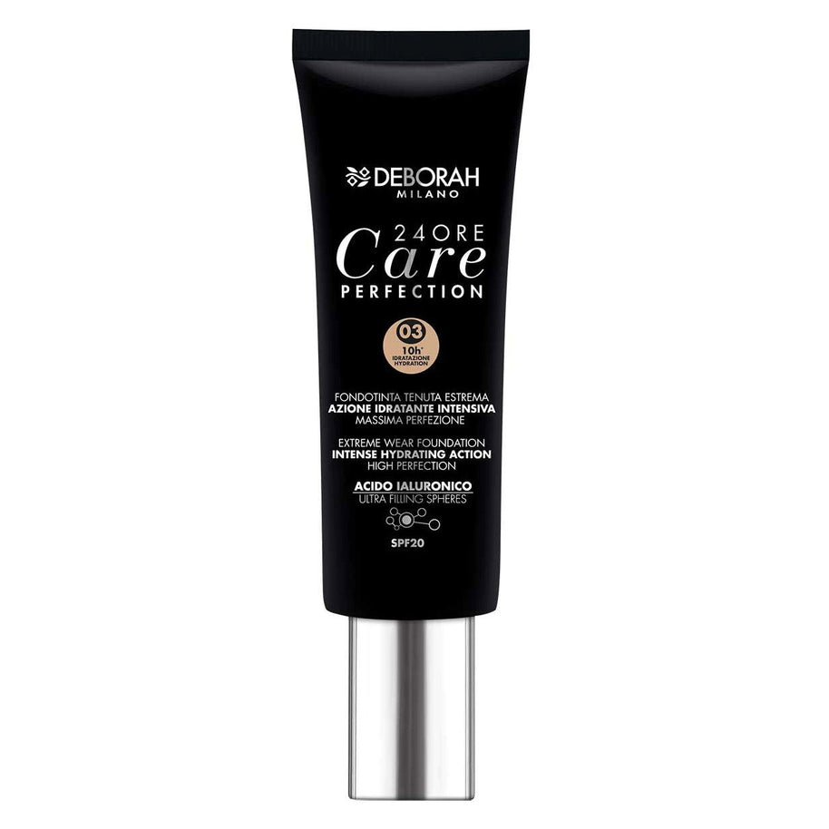 Deborah, 24 Ore Care Perfection, Ενυδατικό, Liquid Foundation, 03, Sand, SPF 20, 30 ml *Tester