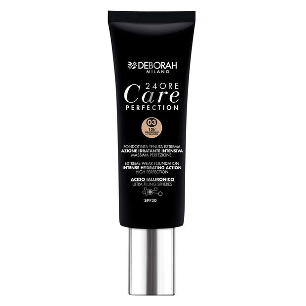 Deborah, 24 Ore Care Perfection, Ενυδατικό, Υγρό Foundation, 03, Sand, SPF 20, 30 ml *Tester