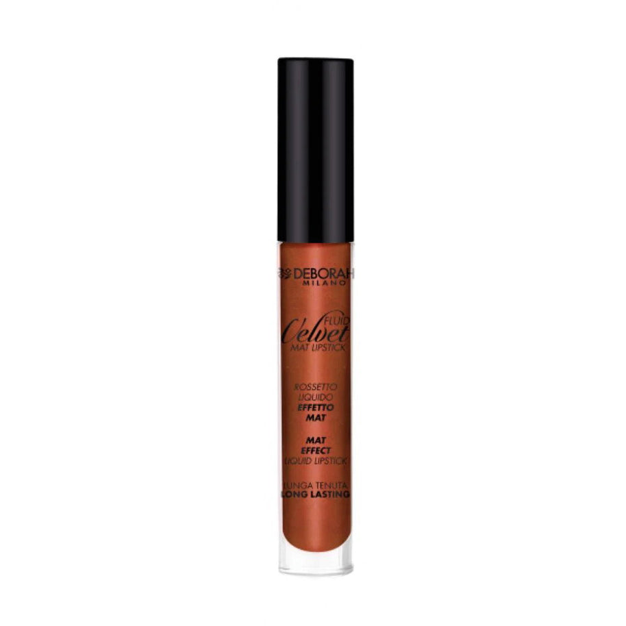 Deborah, Fluid Velvet, Matte, Υγρό Κραγιόν, 53, Brown, 4.5 g