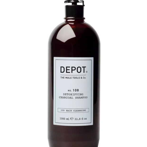 Depot, 100 Hair Καθαρισμού No. 108, Charcoal, Σαμπουάν, Detoxifying, 1000 ml