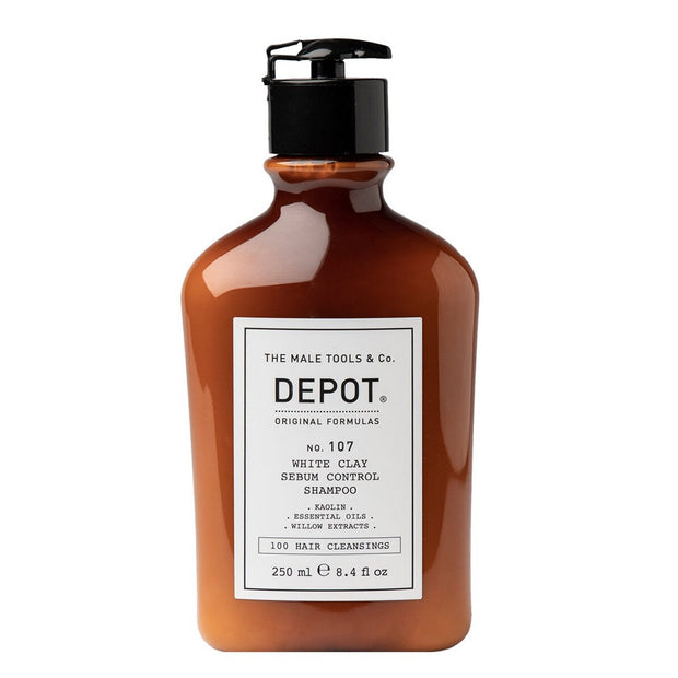 Depot, 100 Hair Καθαρισμού No. 107, Kaolin, Σαμπουάν, For Regulation Of Excessive Sebum, 250 ml