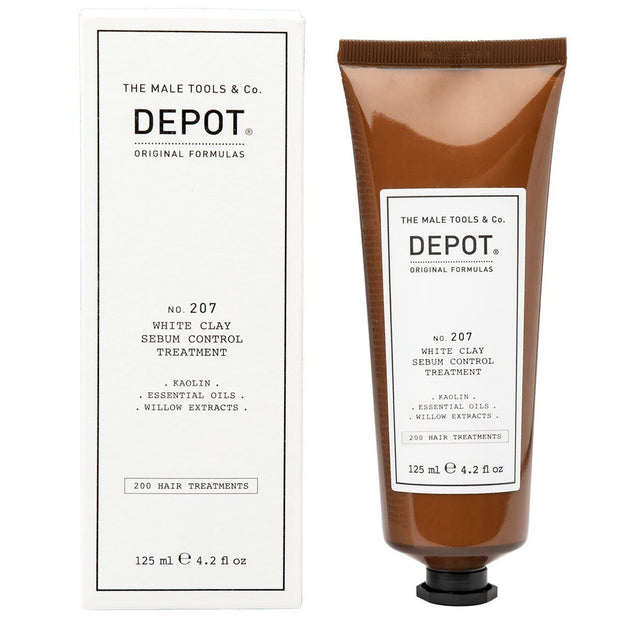 Depot, 200 Hair Treatments No. 207, Kaolin, Scalp Treatment Μάσκα Σε Μορφή Κρέμας, For Regulation Of Excessive Sebum, 125 ml