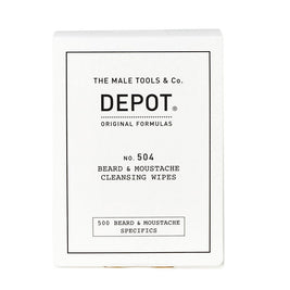 Set, Depot, 500 Beard & Mustache Specifics No. 504, Beard & Moustache Μαντηλάκια Καθαρισμού, 12 pcs