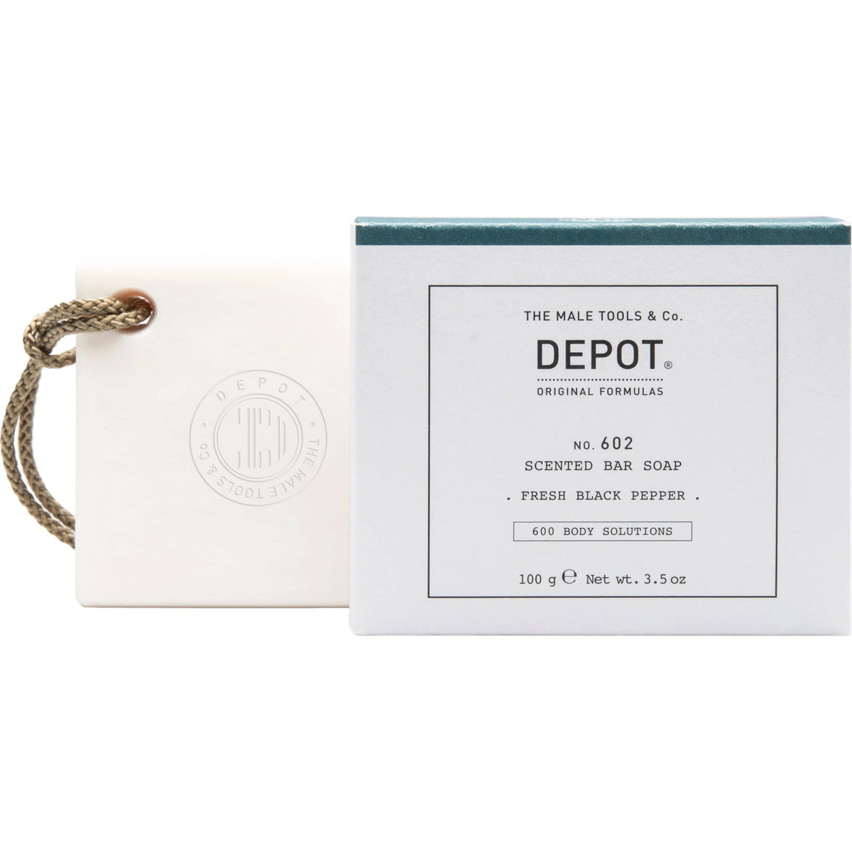 Depot, 600 Body Solutions No. 602, Botanical Complex, Καθαρισμού, Fresh Black Pepper, Scented Soap Bar, Spicy Notes, 100 g