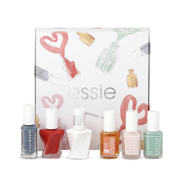 Discovery Σετ Essie: Nail Enamel, Vegan, Glossy Shine Finish, Βερνίκι Νυχιών, 99, Mint Candy Apple, 13.5 ml + Expressie Air Dry, Βερνίκι Νυχιών, 13.5 ml + Gel Couture, Βερνίκι Νυχιών, Rock the Runway, 13.5 ml + Essie, Βερνίκι Νυχιών, Ballet Slippers