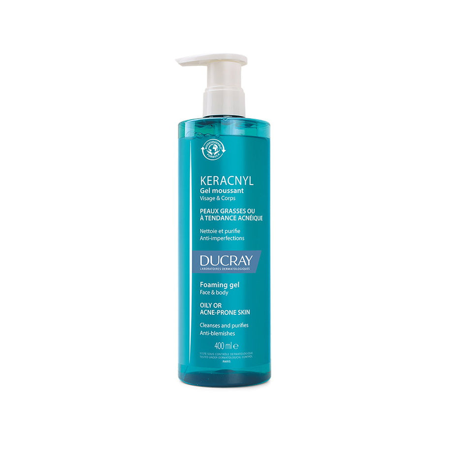 Ducray, Keracnyl, Anti-Acnee, Gel Καθαρισμού, Για Πρόσωπο & Σώμα, 400 ml
