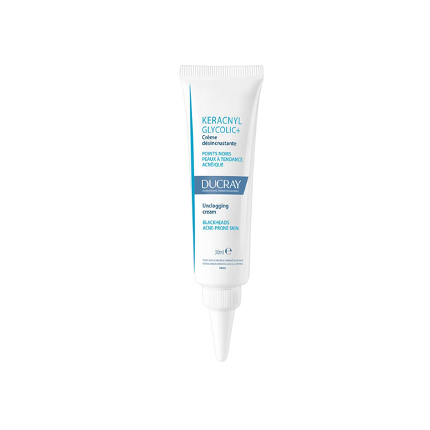 Ducray, Keracnyl, Glycolic, Anti-Blackheads, Local Treatment Cream, Oily and acne-prone skin, Για το Πρόσωπο, 30 ml