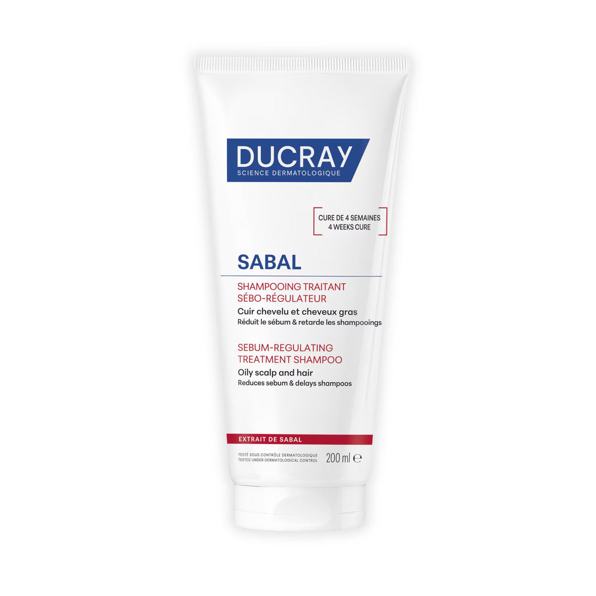 Ducray, Sabal Argeal, Hair Treatment Σαμπουάν, Sebum Control, For Oily Hair, 200 ml
