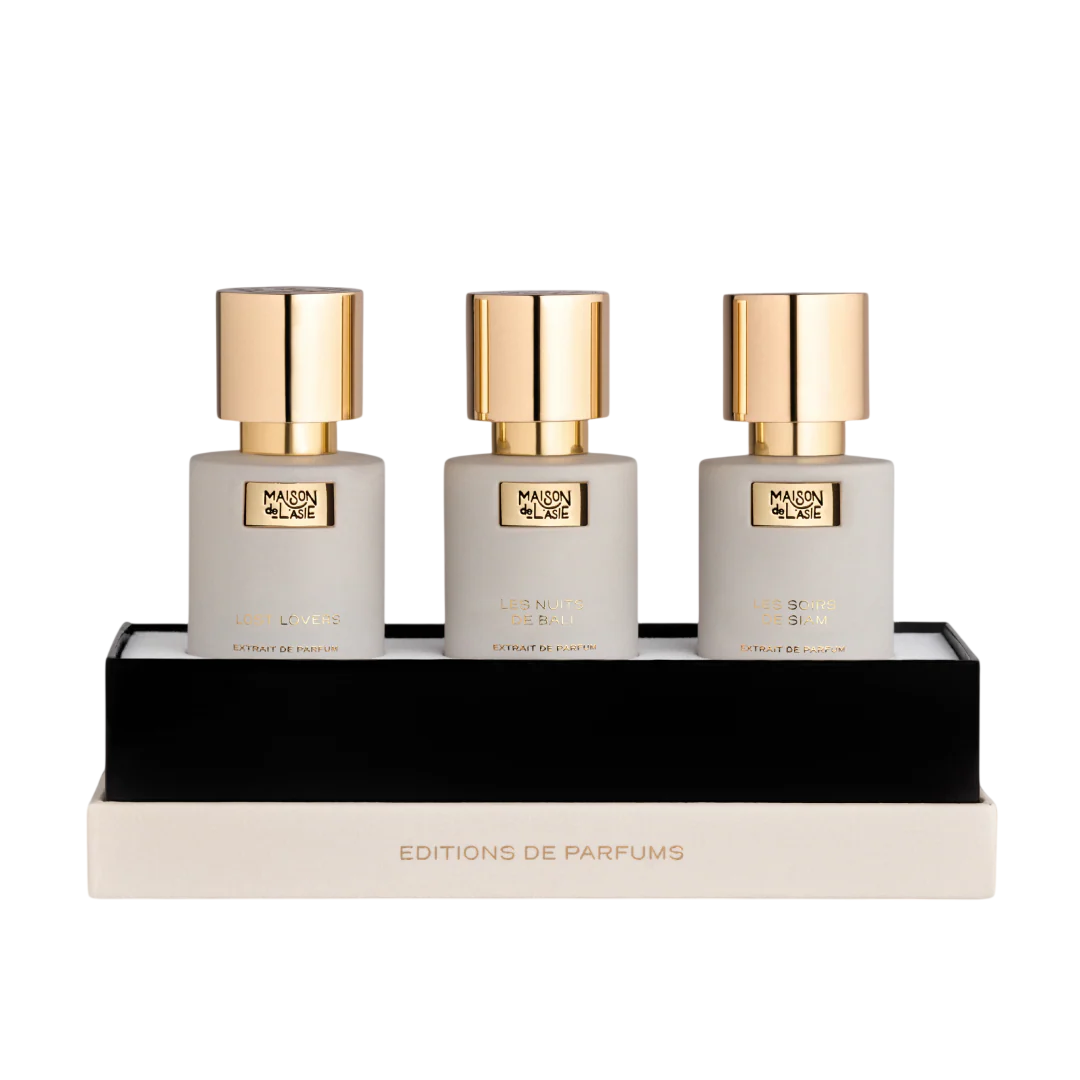 Editions De Parfums Ambre Σετ Maison De L'Asie: Lost Lovers, Extrait De Parfum, Unisex, 15 ml + Les Nuits De Bali, Extrait De Parfum, Unisex, 15 ml + Les Soirs De Siam, Extrait De Parfum, Unisex, 15 ml