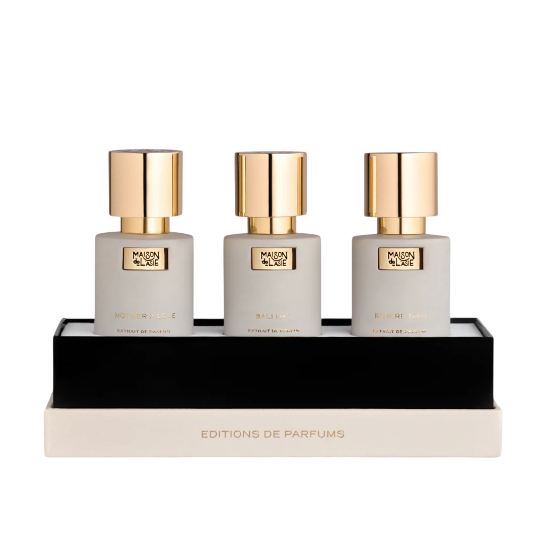 Editions De Parfums Florale Σετ Maison De L'Asie: Mother x Love, Extrait De Parfum, Unisex, 15 ml + Bali Ha'i, Extrait De Parfum, Unisex, 15 ml + Riviere Siam, Extrait De Parfum, Unisex, 15 ml