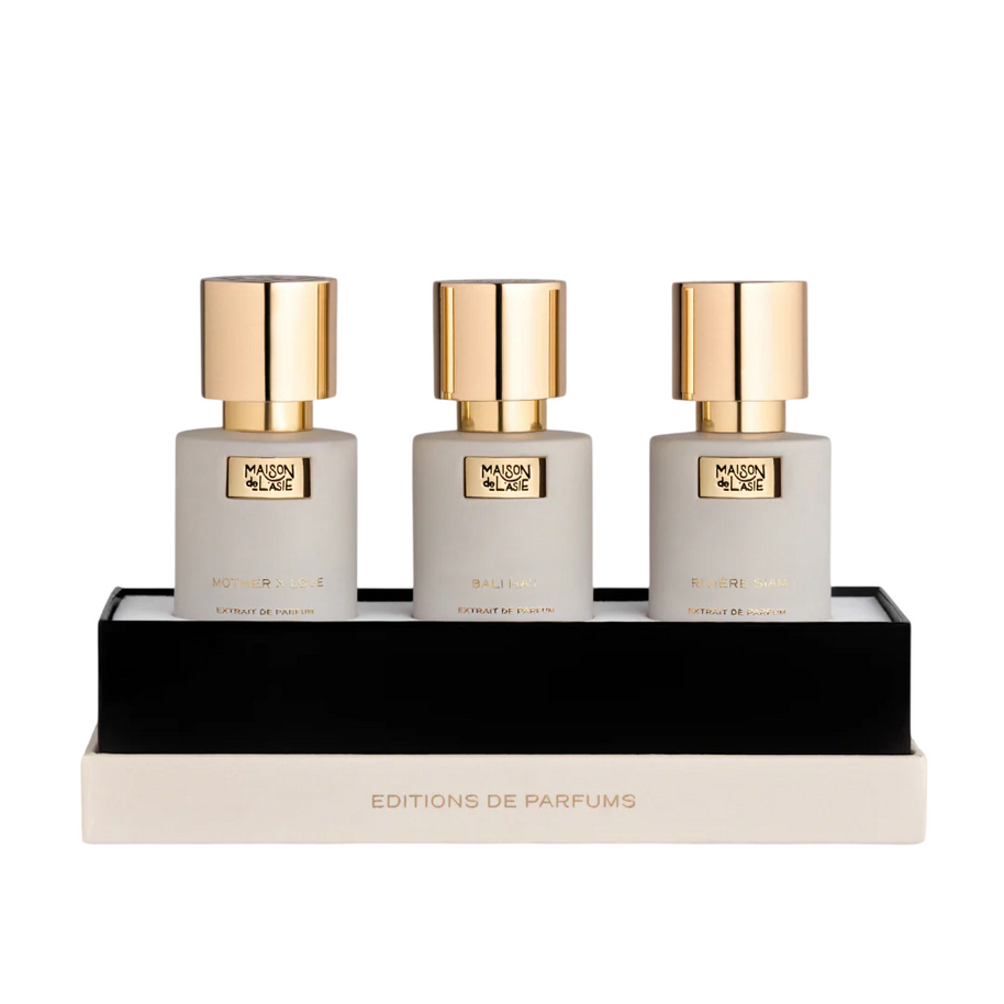 Editions De Parfums Florale Σετ Maison De L'Asie: Mother x Love, Extrait De Parfum, Unisex, 15 ml + Bali Ha'i, Extrait De Parfum, Unisex, 15 ml + Riviere Siam, Extrait De Parfum, Unisex, 15 ml