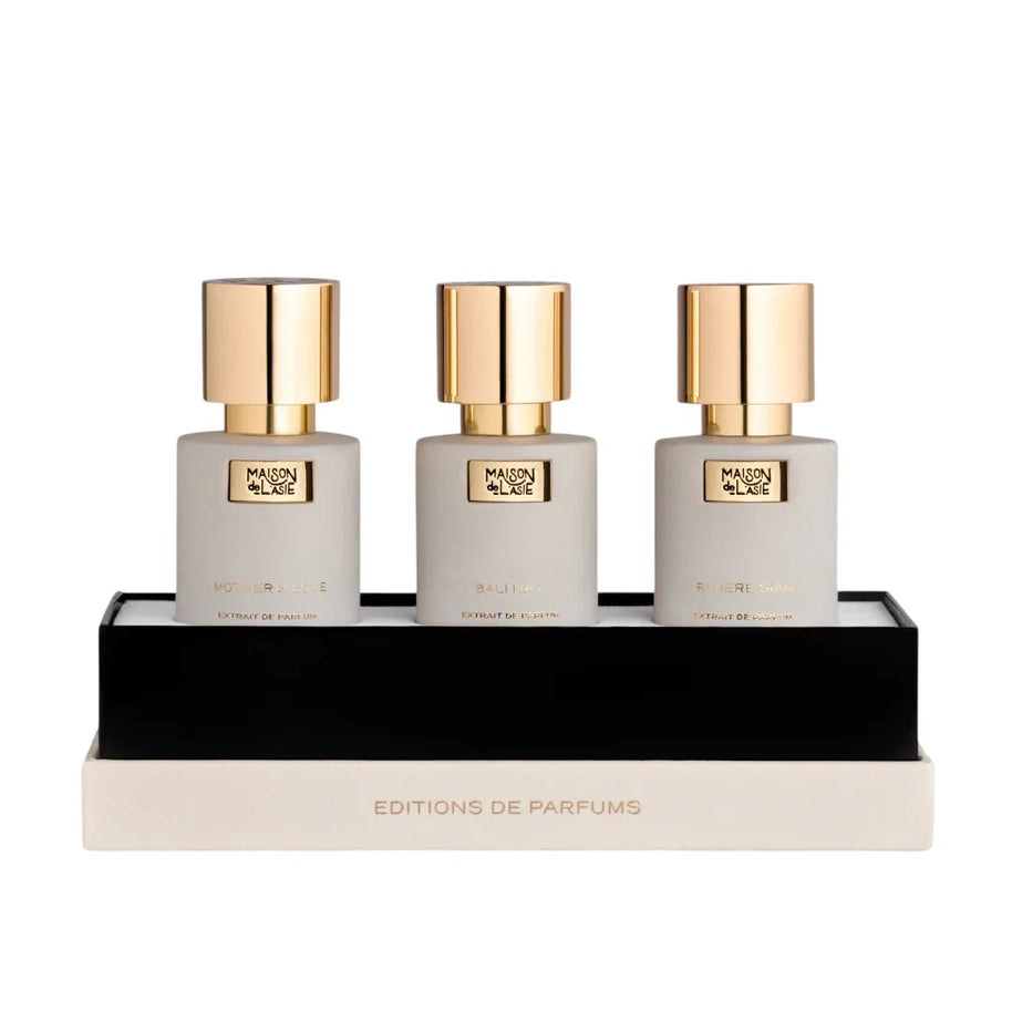 Editions De Parfums Florale Set Maison De L'Asie: Mother x Love, Extrait De Parfum, Unisex, 15 ml + Bali Ha'i, Extrait De Parfum, Unisex, 15 ml + Riviere Siam, Extrait De Parfum, Unisex, 15 ml