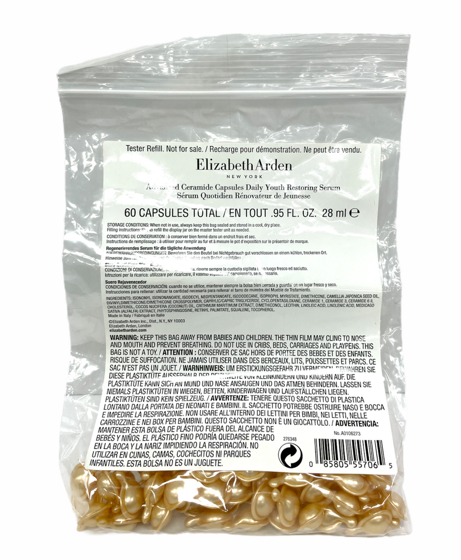 Elizabeth Arden, Ceramide, Κατά των Μαύρων Κύκλων, Ορός Capsules, Για τα Μάτια, 28 ml *Tester