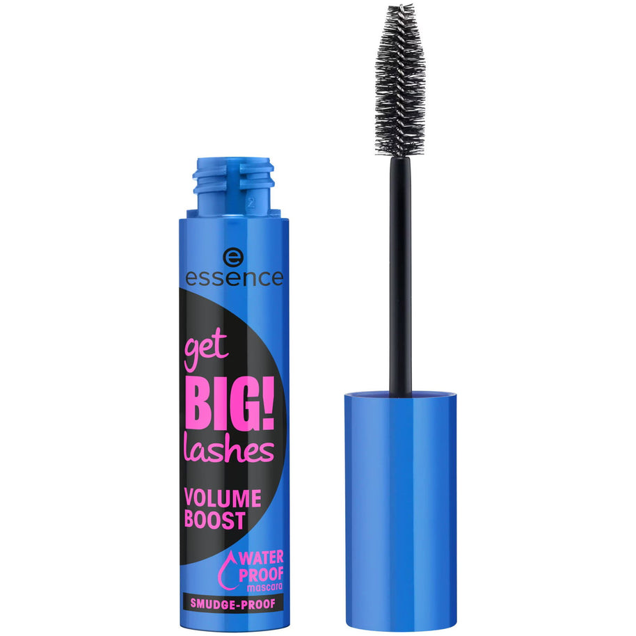 Essence, Get Big Lashes, Αδιάβροχο, Volume, Μάσκαρα, 01, Black, 12 ml