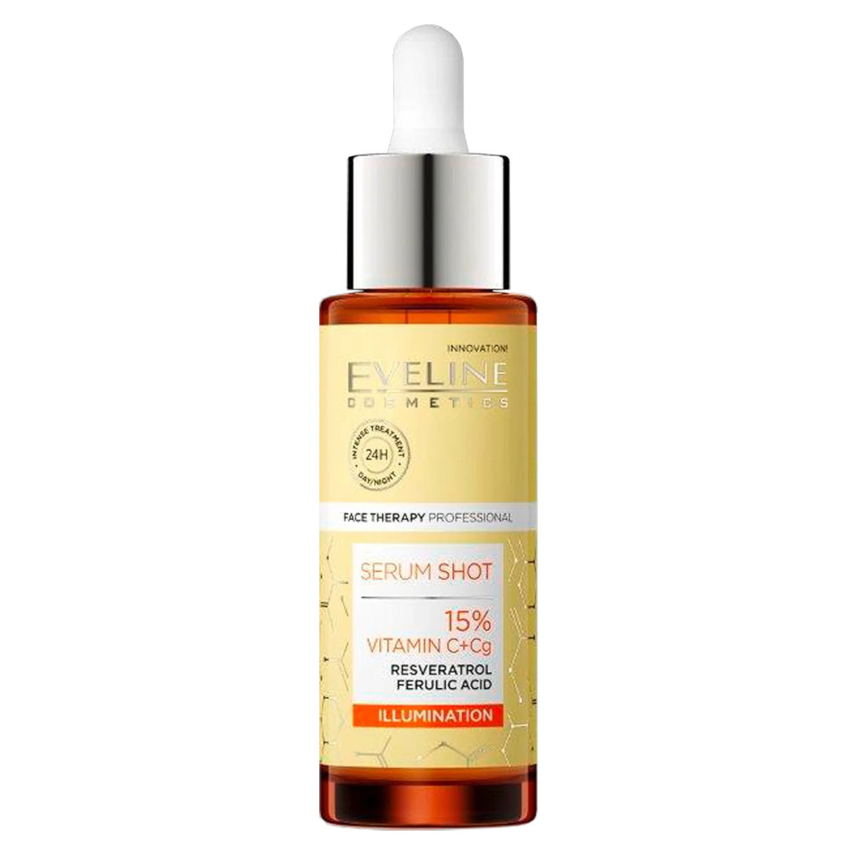 Eveline Cosmetics, Serum Shot, Vitamin C 15 %, Λάμψης, Ορός Προσώπου, 30 ml *Tester