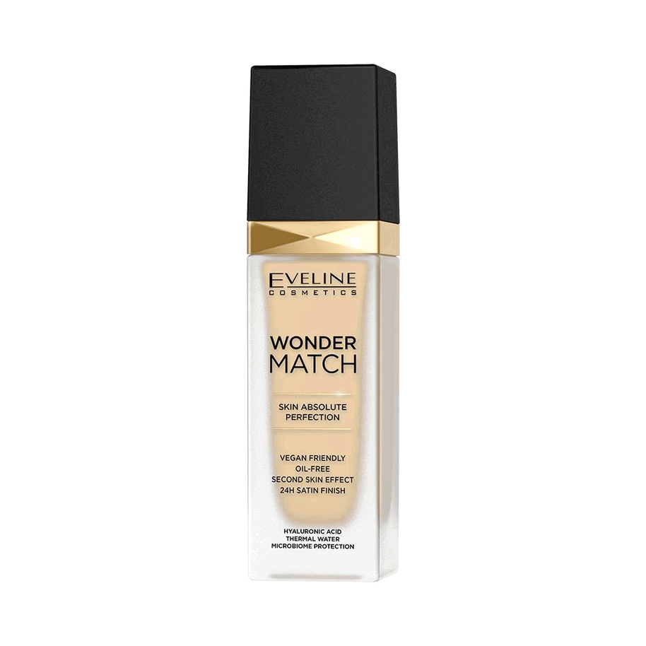 Eveline Cosmetics, Wonder Match Skin Absolute Perfection, Ενυδατικό, Υγρό Foundation, 05, Light Porcelain, 30 ml