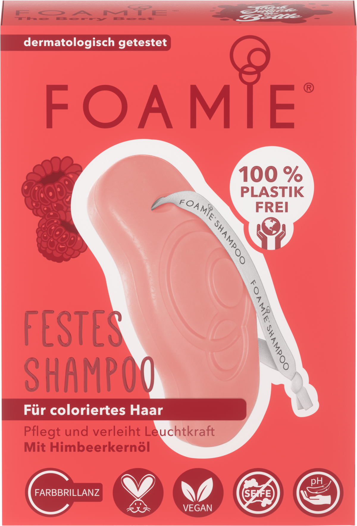 Foamie, The Berry Best, Hair Σαμπουάν Bar, For Colour Protection, 80 g