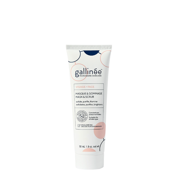 Gallinee, Microbiome Skincare, Καθαριστικό, Scrub Mask, Για το Πρόσωπο, 50 ml