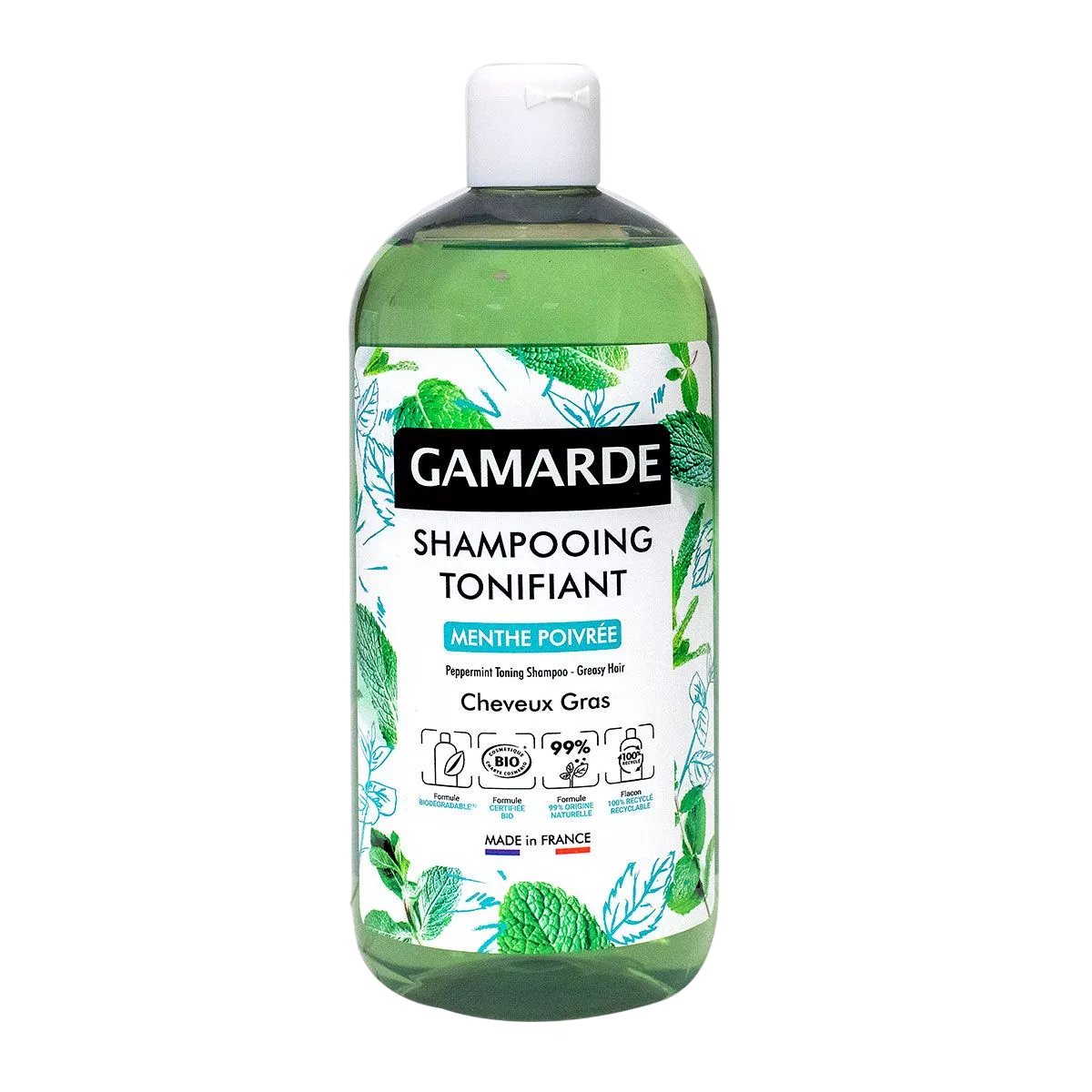 Gamarde, Bio, Mint, Hair Σαμπουάν, Toning, 500 ml