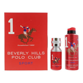 Gift Set Beverly Hills Polo Club: 1982 - Sport 1, Eau De Toilette, Ανδρικό, 50 ml + 1982 - Sport 1, Αντιιδρωτικό Αποσμητικό Spray, Ανδρικό, 175 ml
