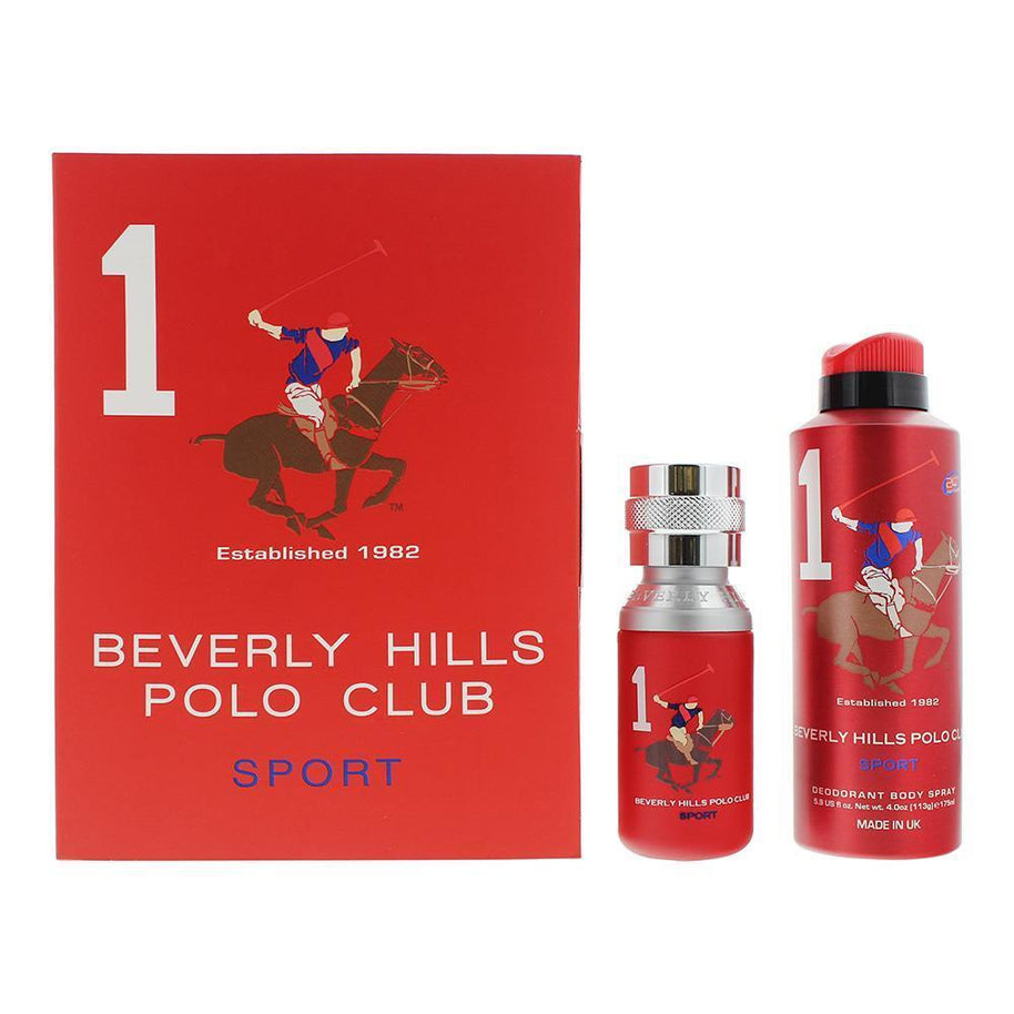 Gift Σετ Beverly Hills Polo Club: 1982 - Sport 1, Eau De Toilette, Για Άνδρες, 50 ml + 1982 - Sport 1, Αντιιδρωτικό Αποσμητικό Spray, Για Άνδρες, 175 ml