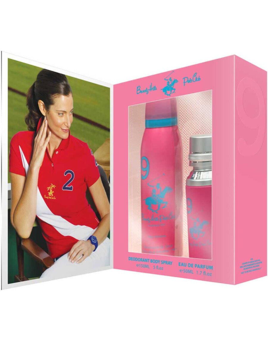 Gift Σετ Beverly Hills Polo Club: 1982 - Sport 9, Eau De Parfum, Για Γυναίκες, 50 ml + 1982 - Sport 9, Αντιιδρωτικό Αποσμητικό Spray, Για Γυναίκες, 150 ml